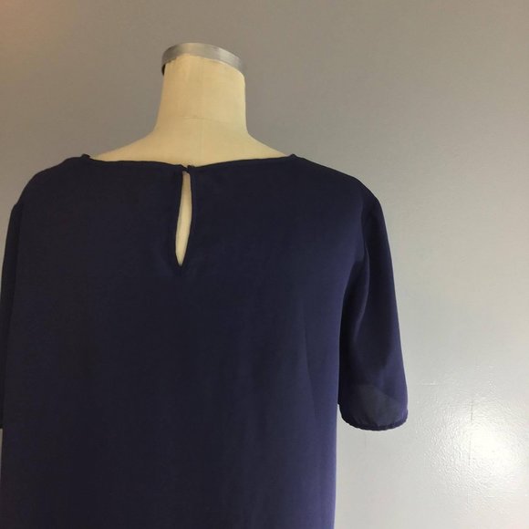 PINK ROSE Navy Top - Picture 3 of 7